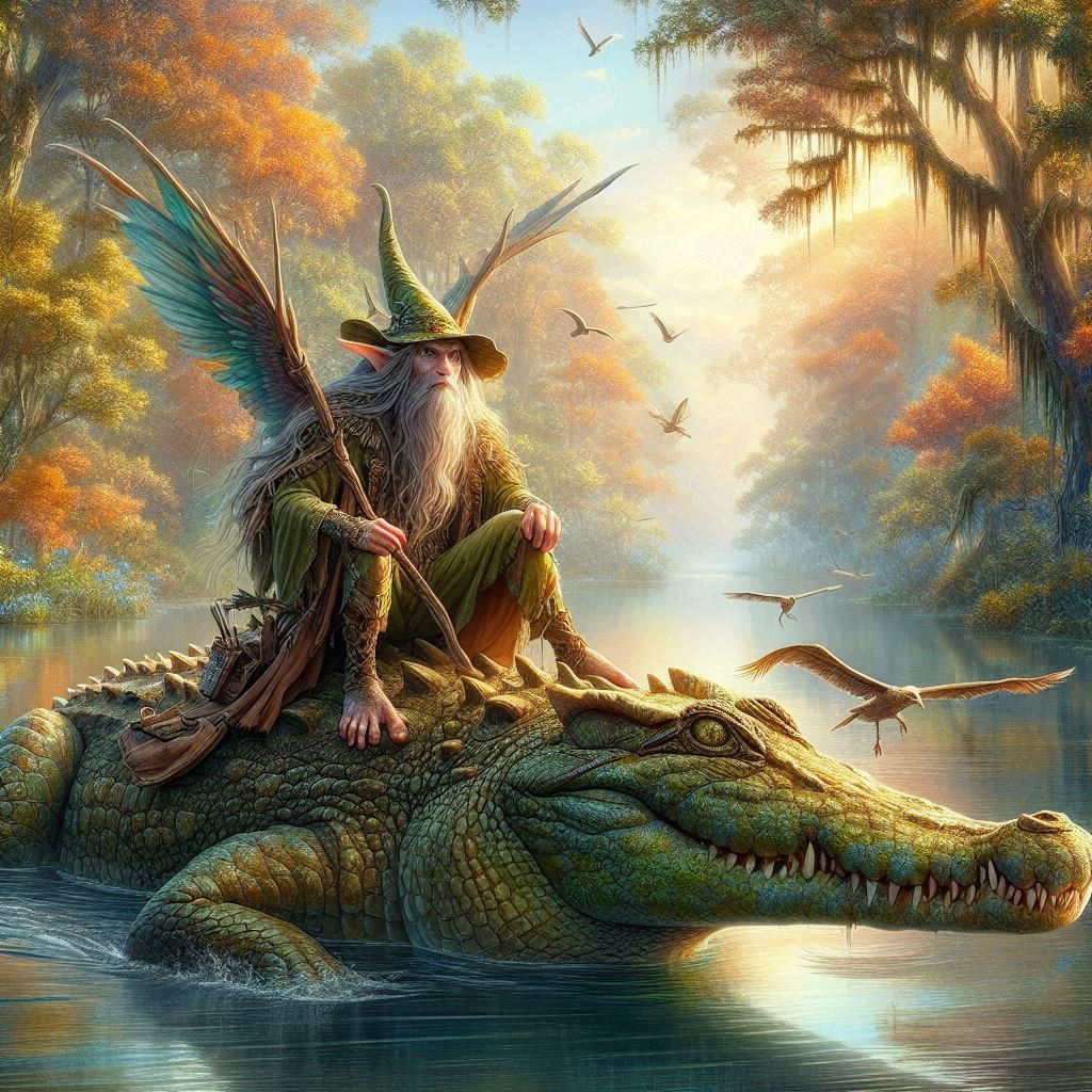 elf and crocodile