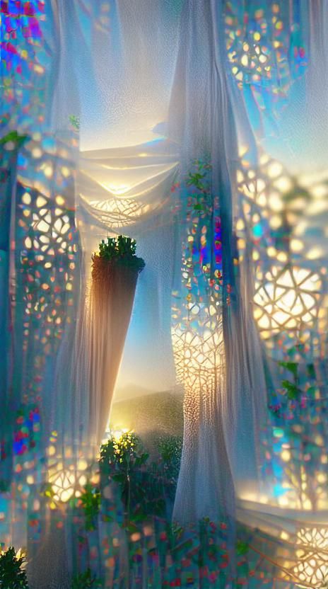 I see the light behind the curtain as the horizon unveils a ...