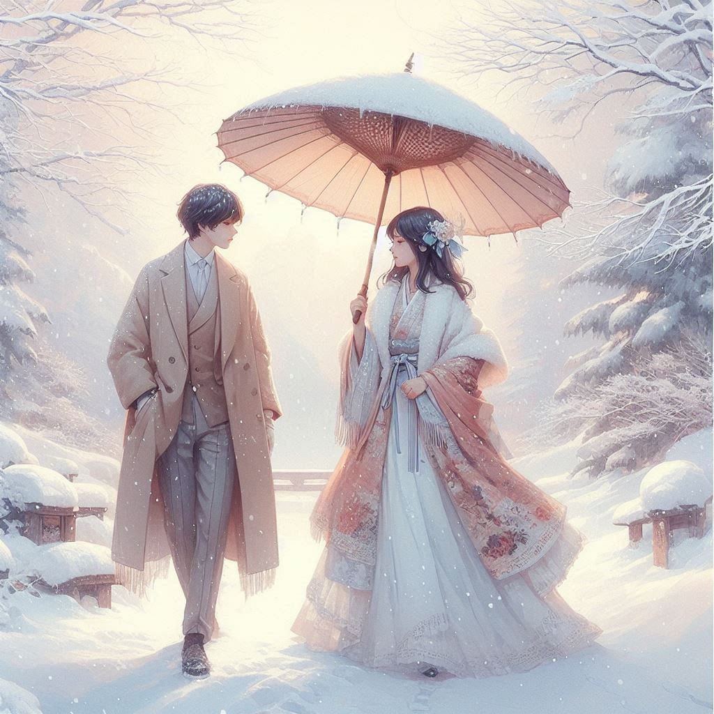 Winter's Embrace: Love Under the Snowflakes