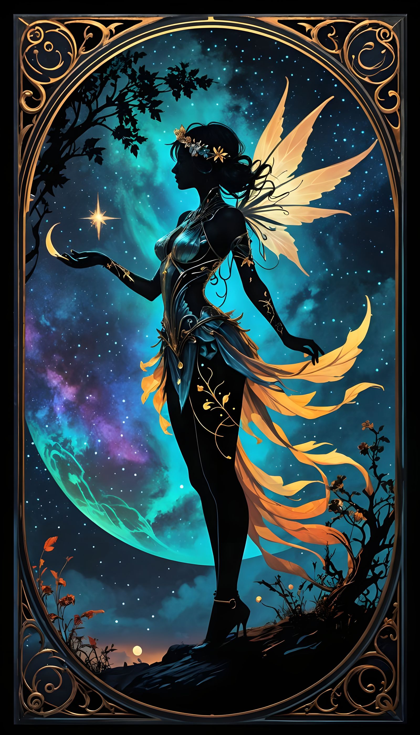 Moon Catcher: Silhouette Art   by @OVT