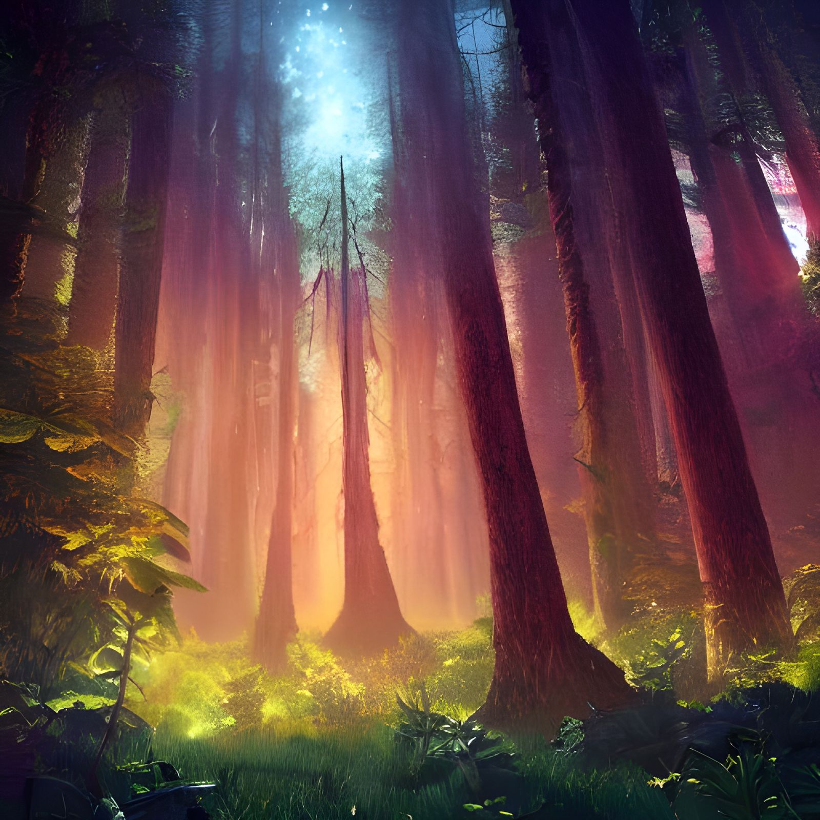 Pink forest AI Generated Artwork NightCafe Creator