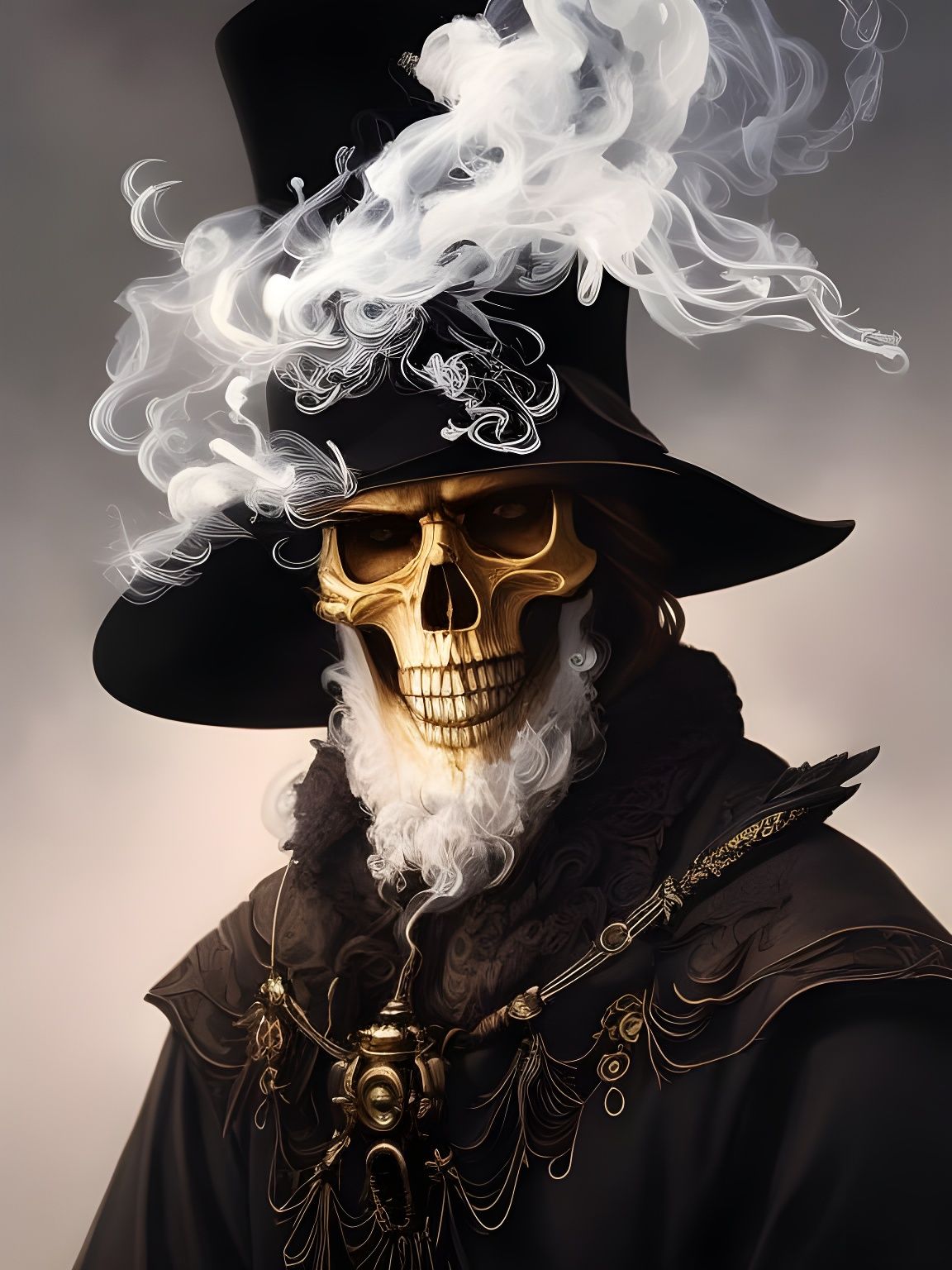 Smoke Ink Skull Lord