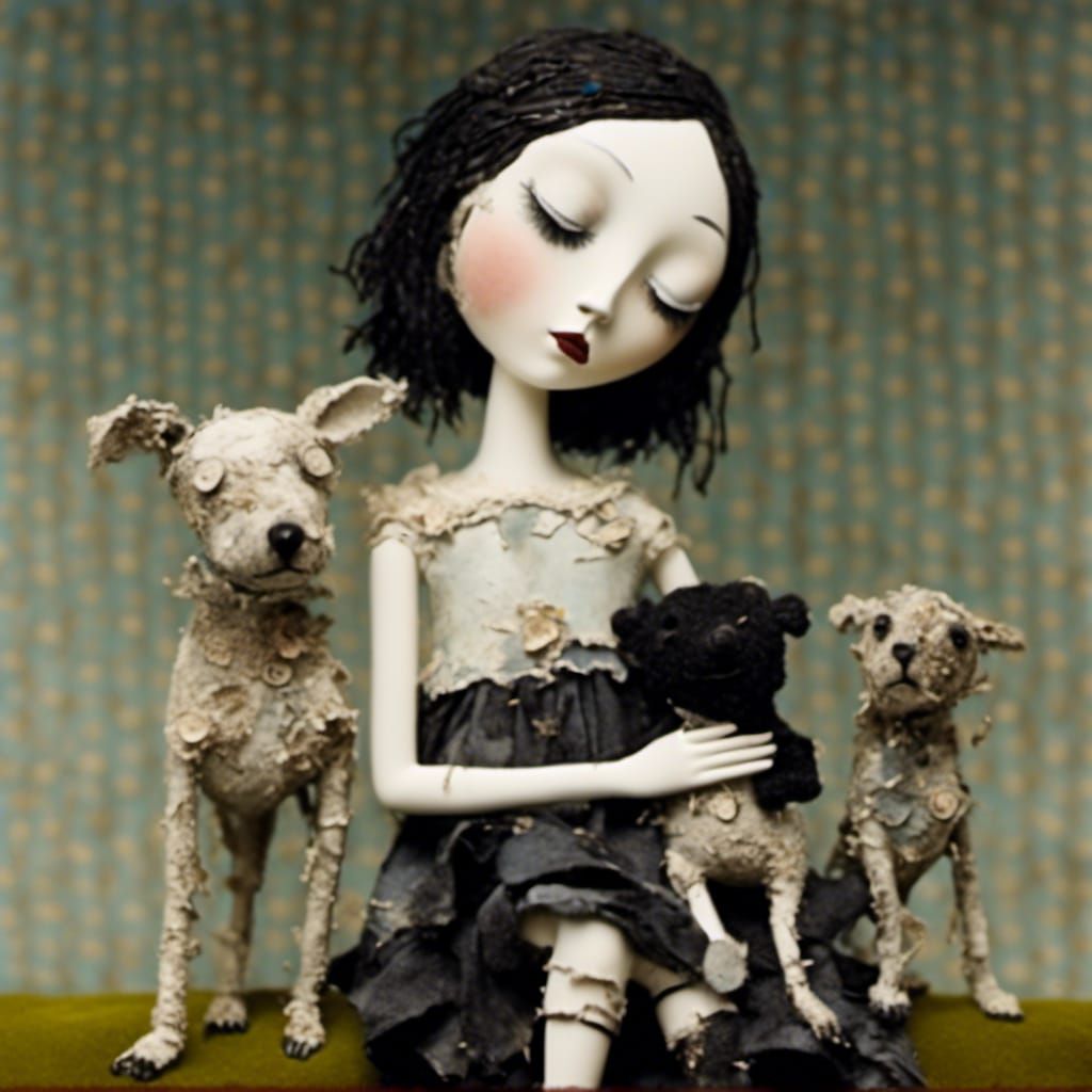 A girl and her dog,strange dreams,