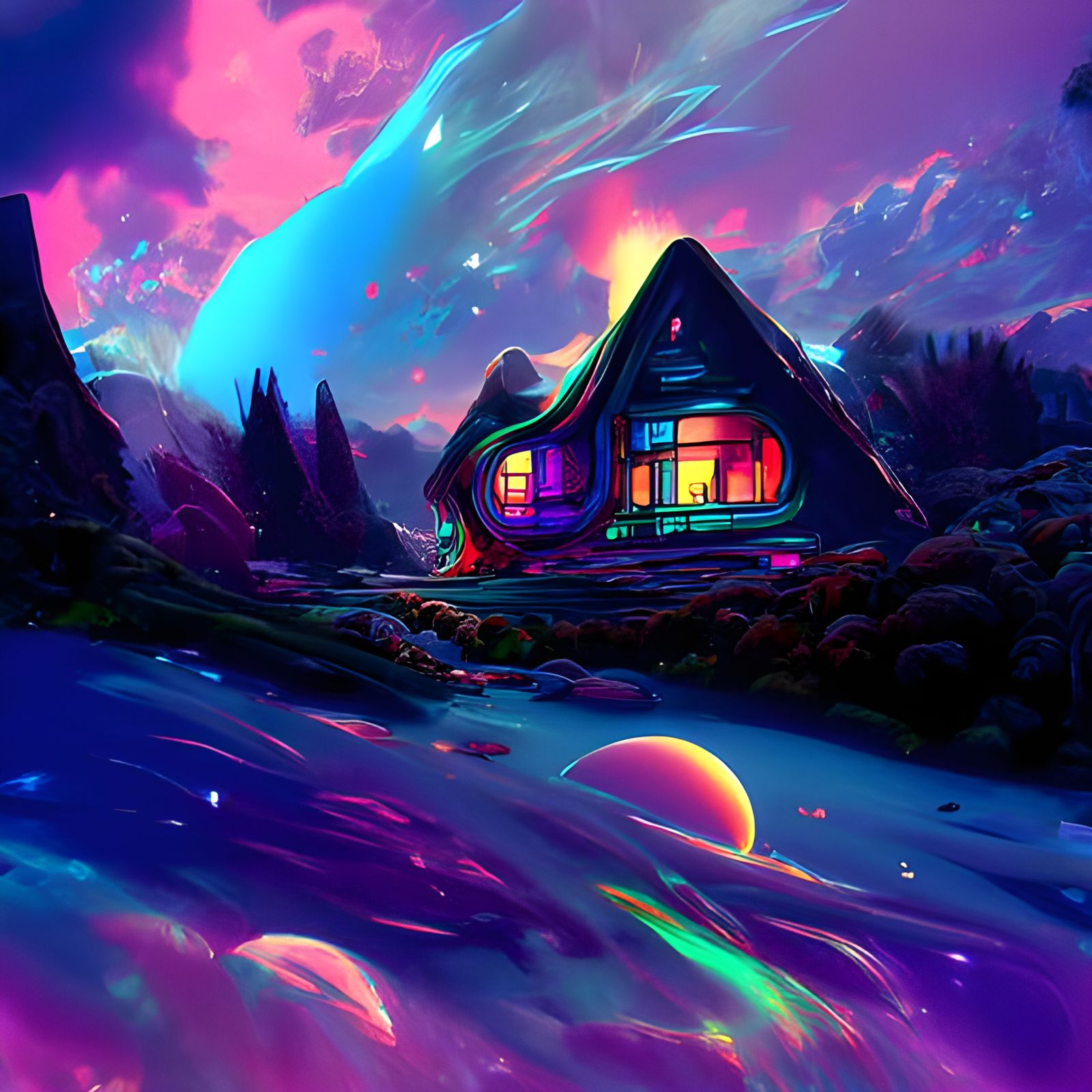 Dream House XXXII - AI Generated Artwork - NightCafe Creator