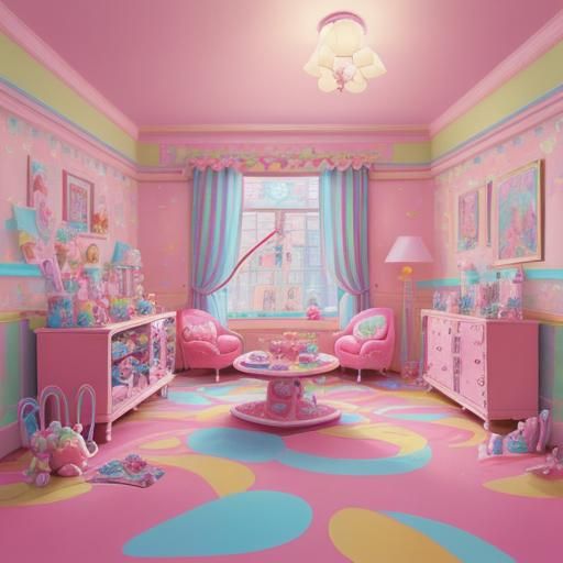 Candy Bedroom A6 - AI Generated Artwork - NightCafe Creator