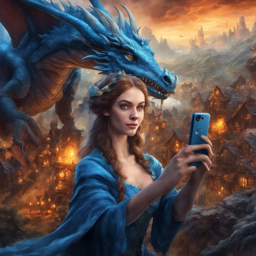 Blue Fairy taking a selfie