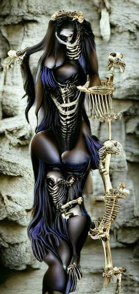 dark skeleton Goddess beautiful