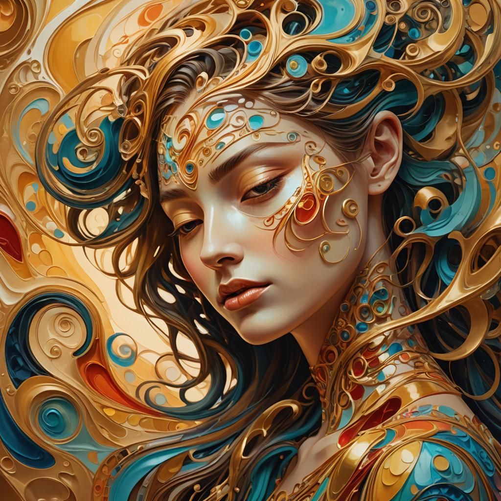 Surrealist Embrace: Digital Art of Inner Self