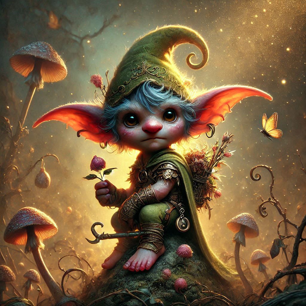 adorable fairy-tale fantasy creature portrait..