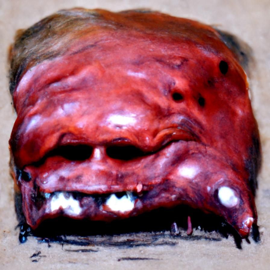 The face, broad and large of the being was a sort of constan...
