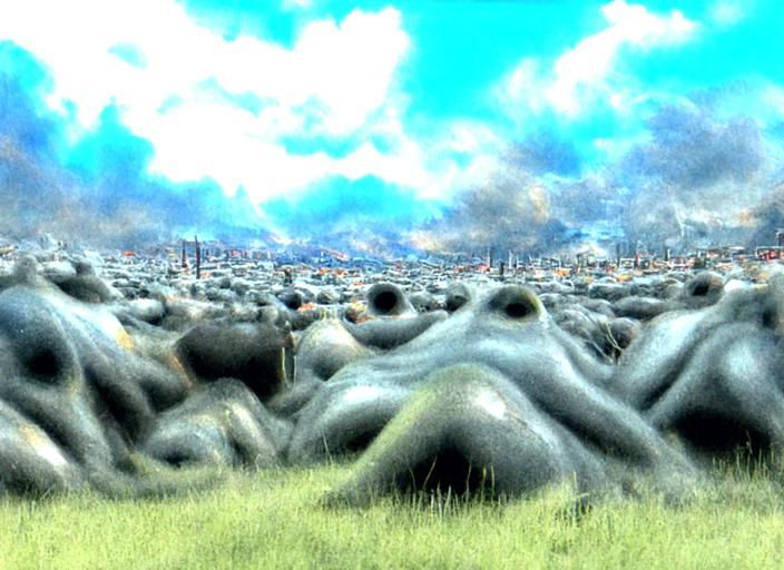 Post-apocolyptic hellscape 8k resolution 8K 3D HDR surrealis...