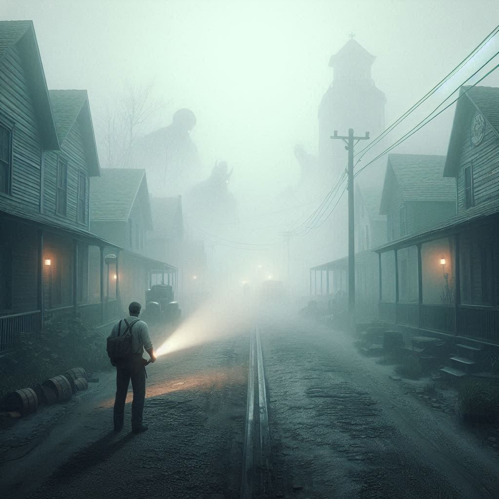 Silence permeates the street