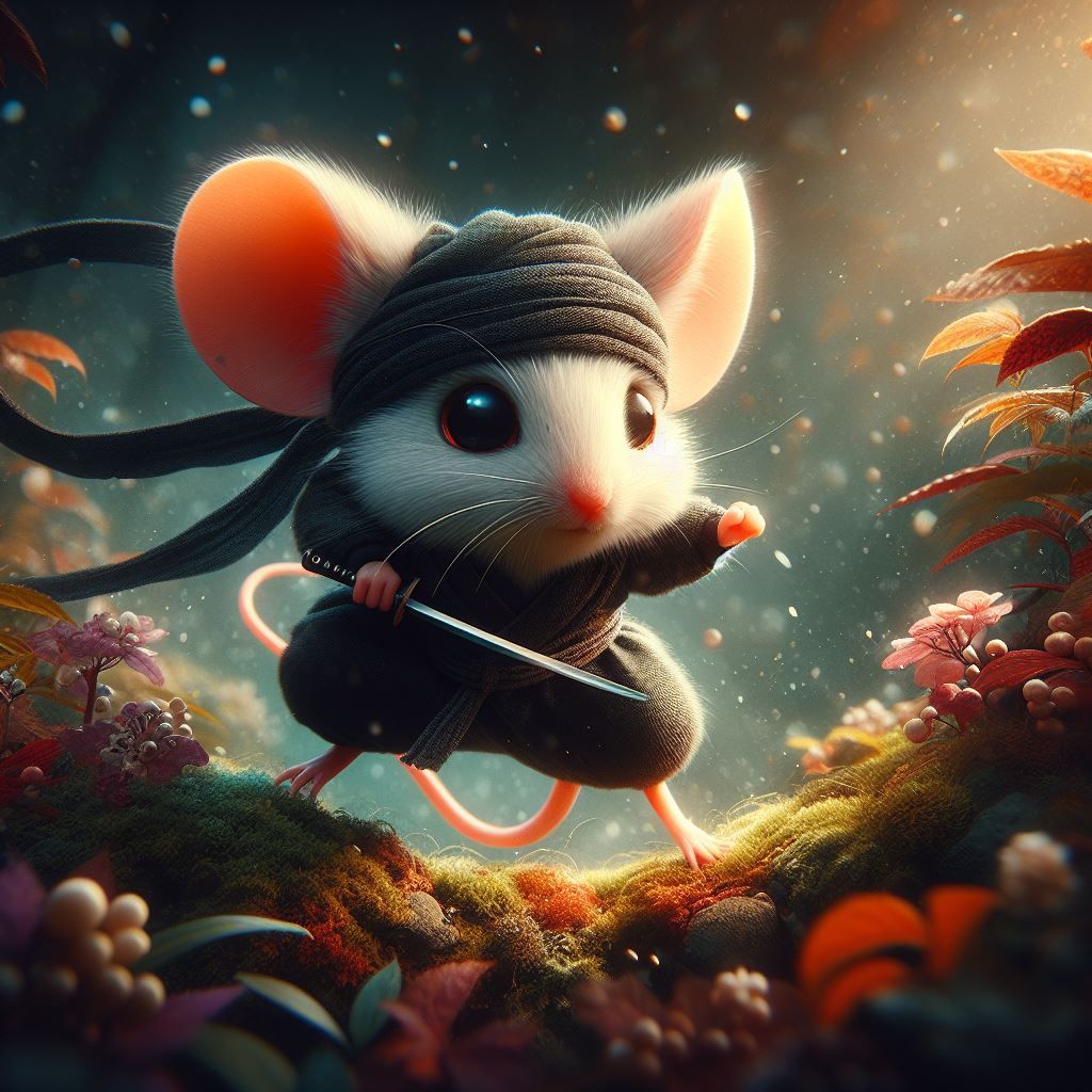 Never make a squeak! (Ninja mouse in training)