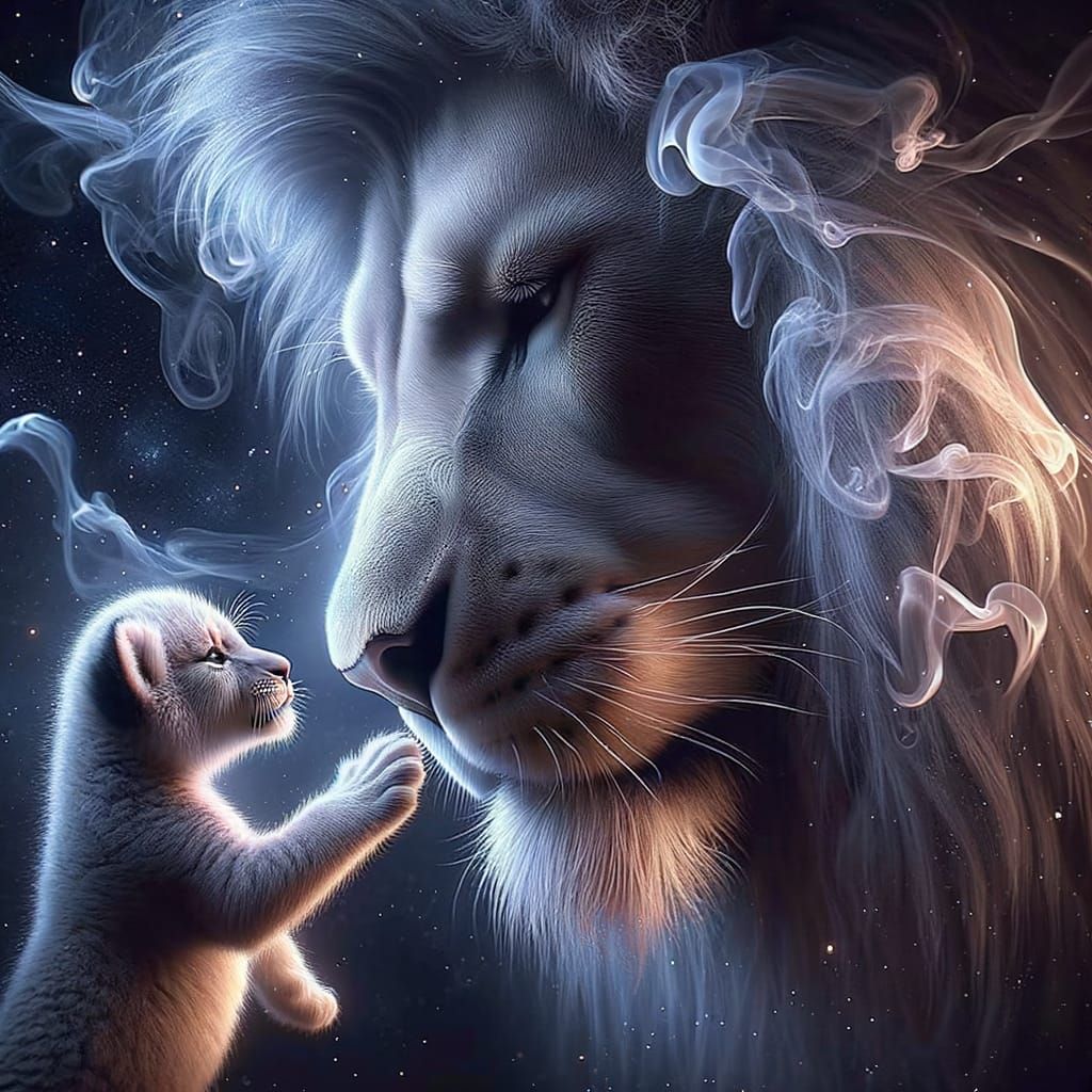 Simba and Mufasa