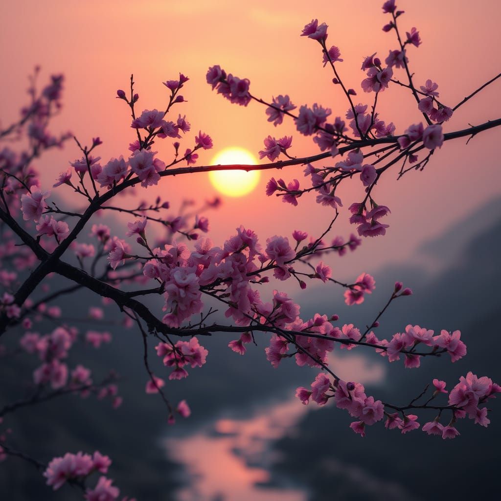 among the plum blossoms the darkness gives way to dawn -- Buson  by @Jubrey
