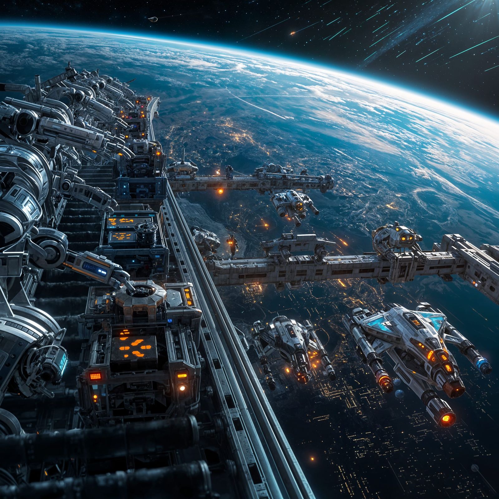 Orbital trade station  by @Alanna