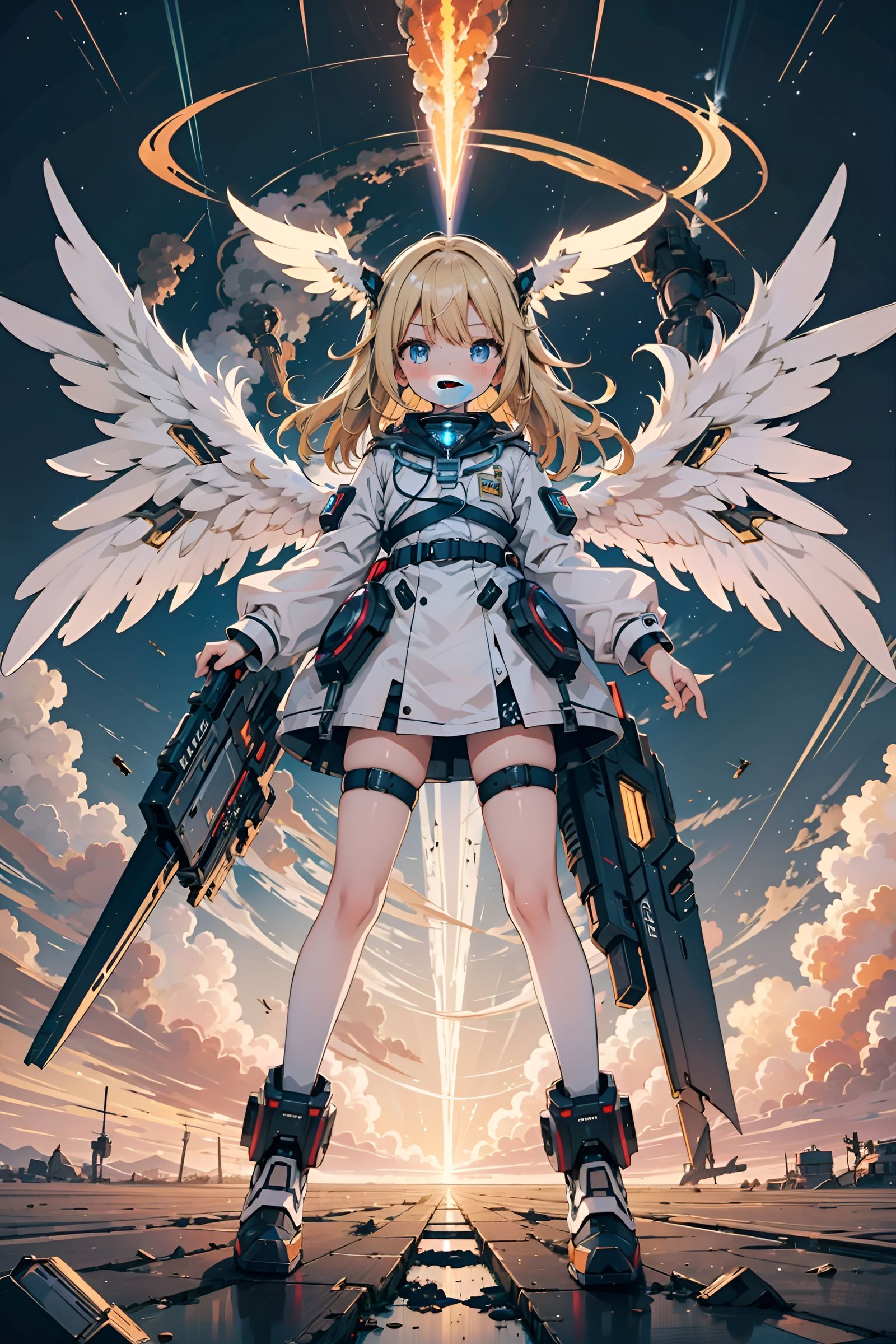 Winged Anime Girl Mecha