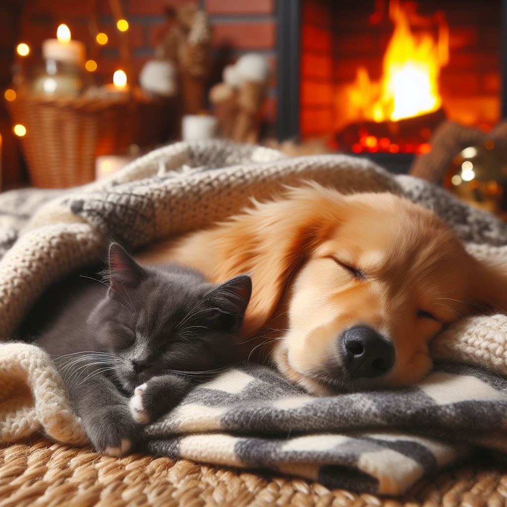 Cozy by the fireplace
