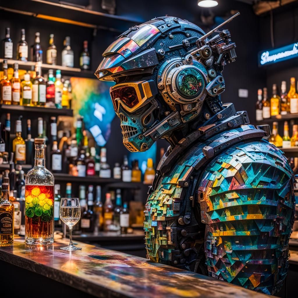Cyborg Bartender  by @morr5750