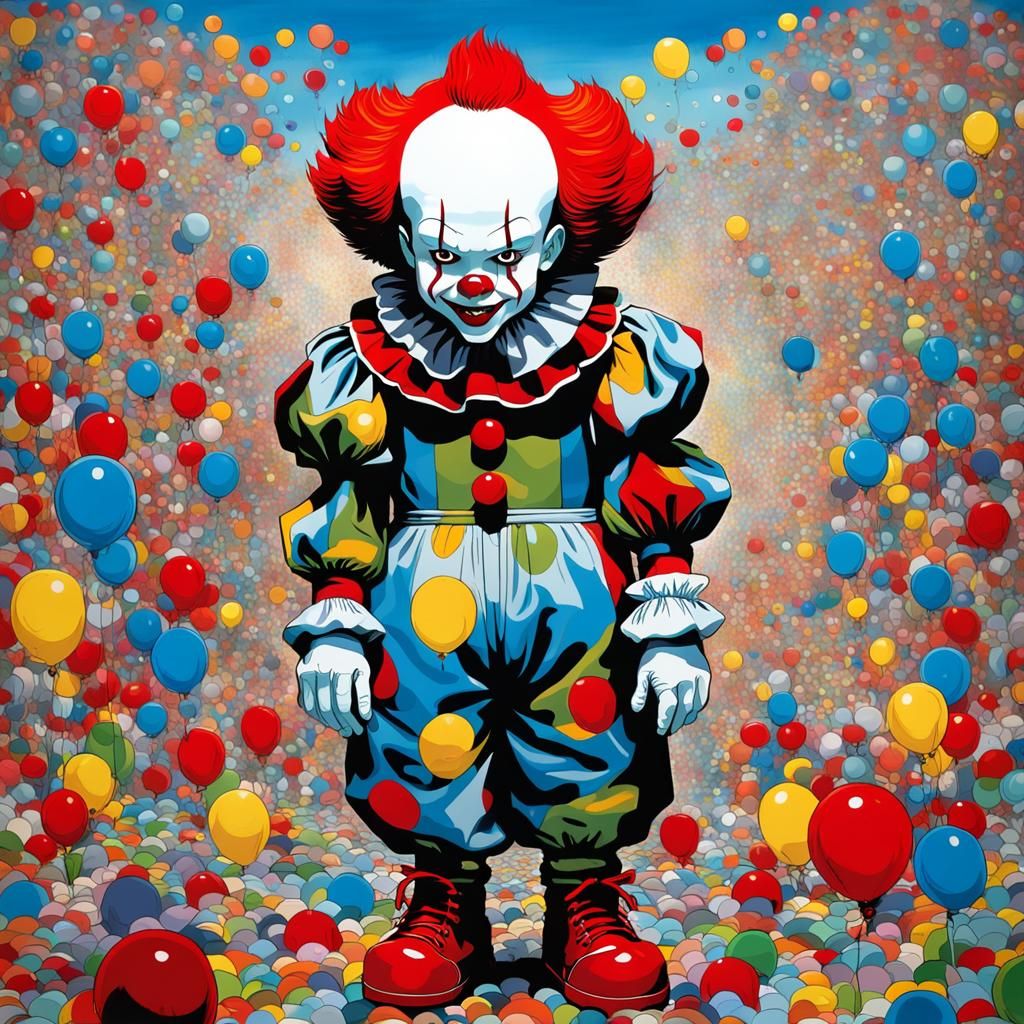 Pennywise by Hebru Brantley and Takashi Murakami - AI Generated Artwork ...