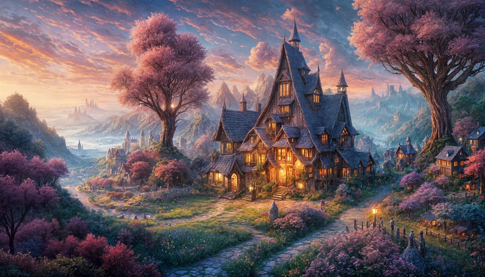 Big House in Fantasy World  by @Zoboo Cat