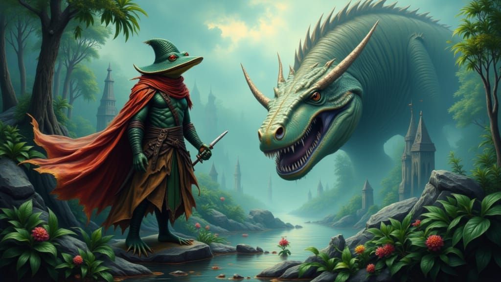 <lora:AnthroGator:1.0>seascape