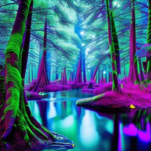 Fractal forest  by @Xal