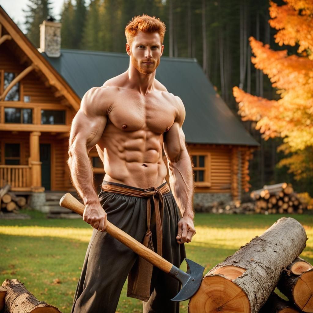 Splitting logs  by @Pink Machismo
