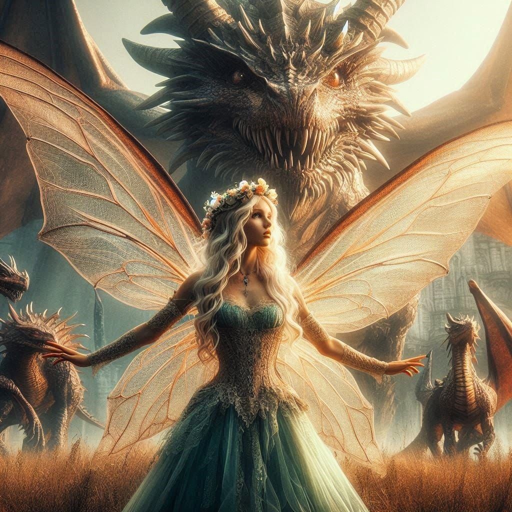 fairy and dragon