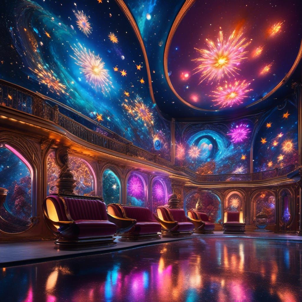 Cosmic Roller Skating Rink Ai Generated Artwork Nightcafe Creator