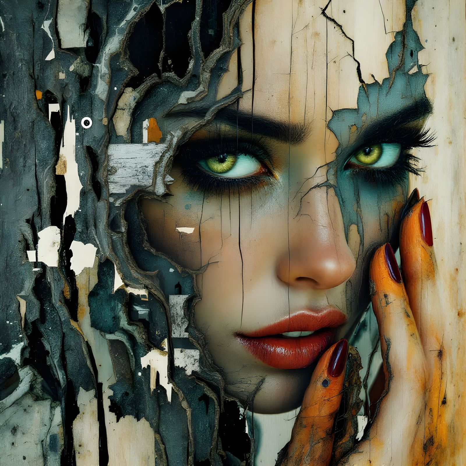 She did not break; she unfolded, revealing the art hidden beneath the surface of survival…  by @HippiNinjaPirate