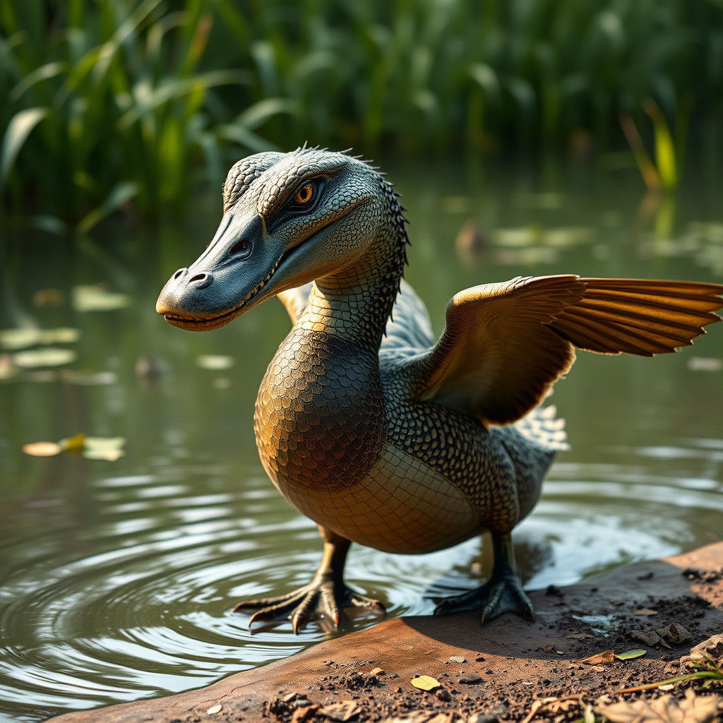 The Elusive Crocoduck  by @undefined