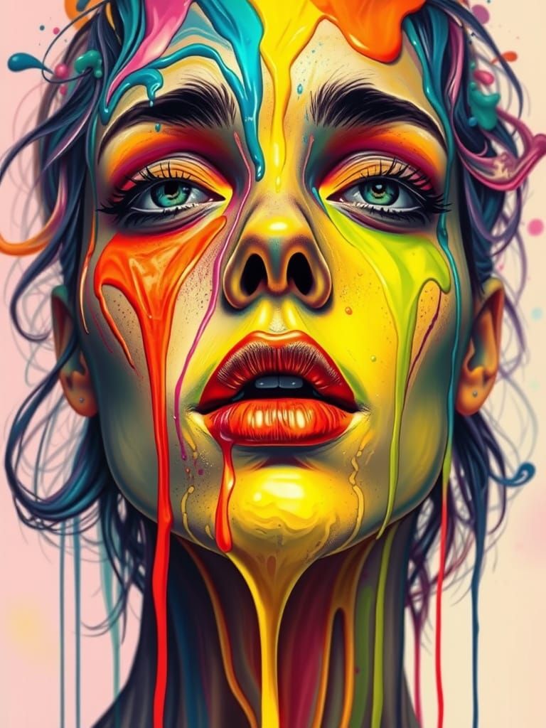 Melted Muse: A Cascade of Color  by @matthieu