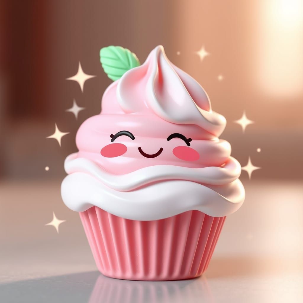 A happy little cupcake   by @Cocoa_candy
