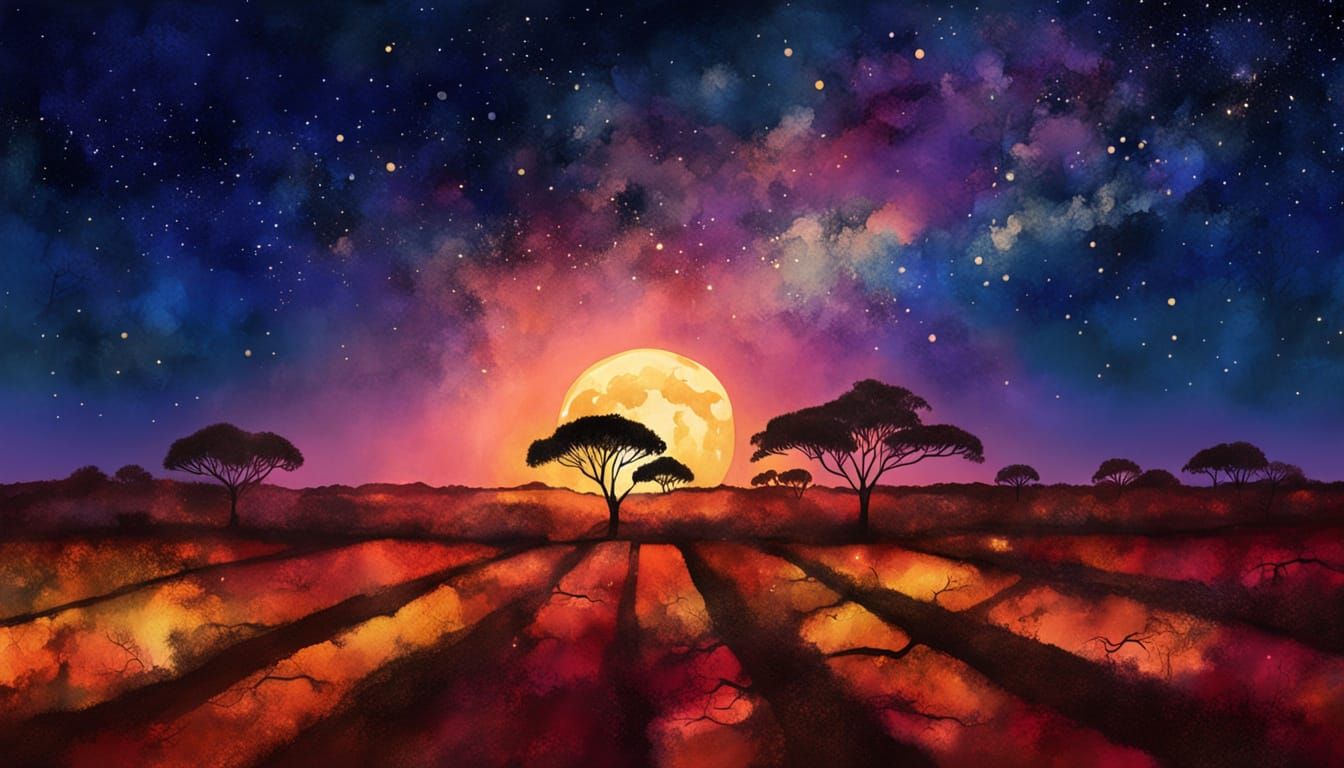 Outback Moonrise  by @JimmytheRogue