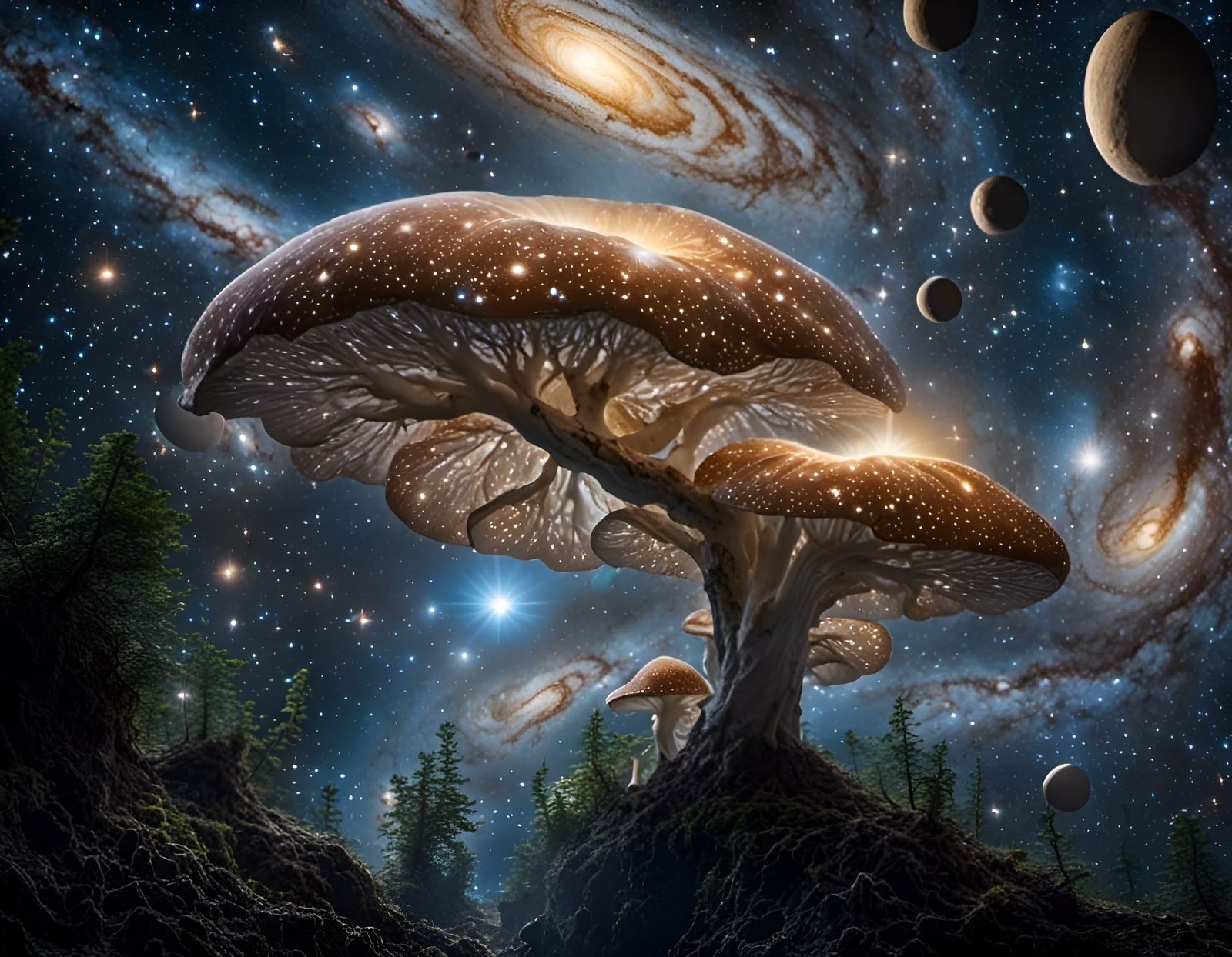 Cosmic Mushroom Tree of Life  by @Mavrik