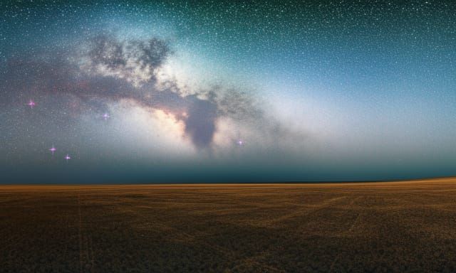 night sky full of stars, wide open night sky in Texas, big s...