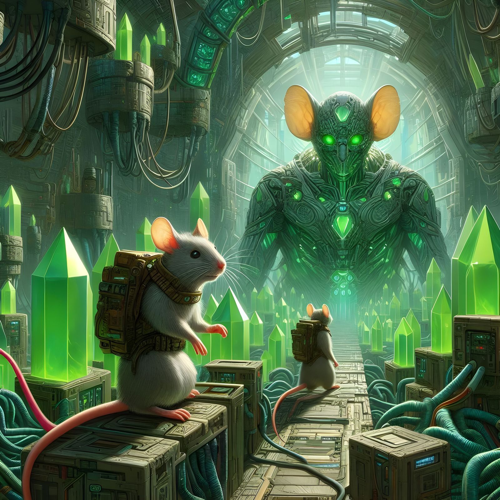 Pillars of Emerald Light