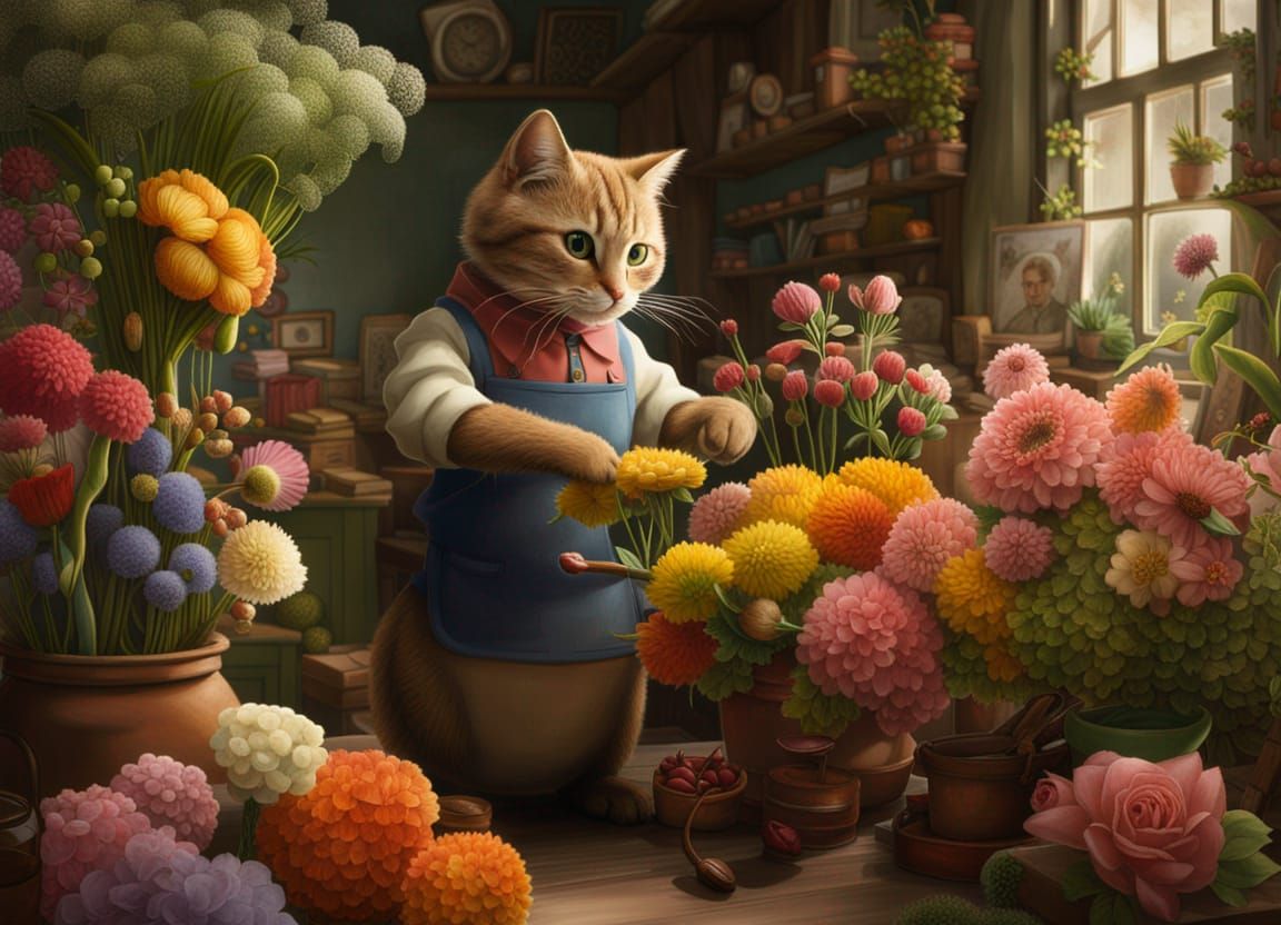Cat Florist  by @ing