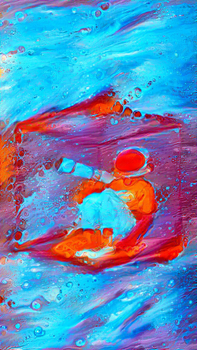 Painted space man