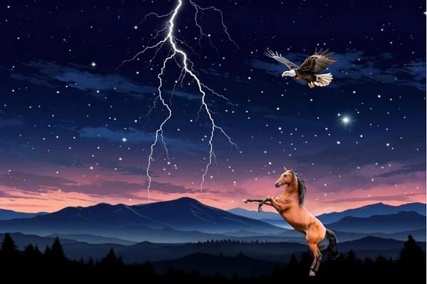 Majestic Eagle and horse