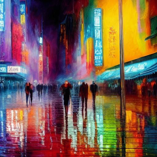 Cyberpunk Stage Performer with Bitcoin Earrings