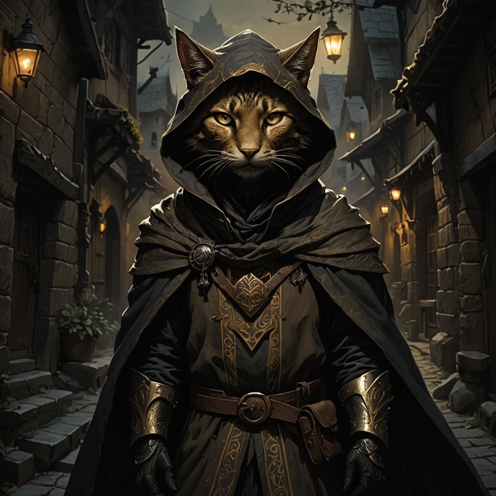 A portrait of a Tabaxi humanoid