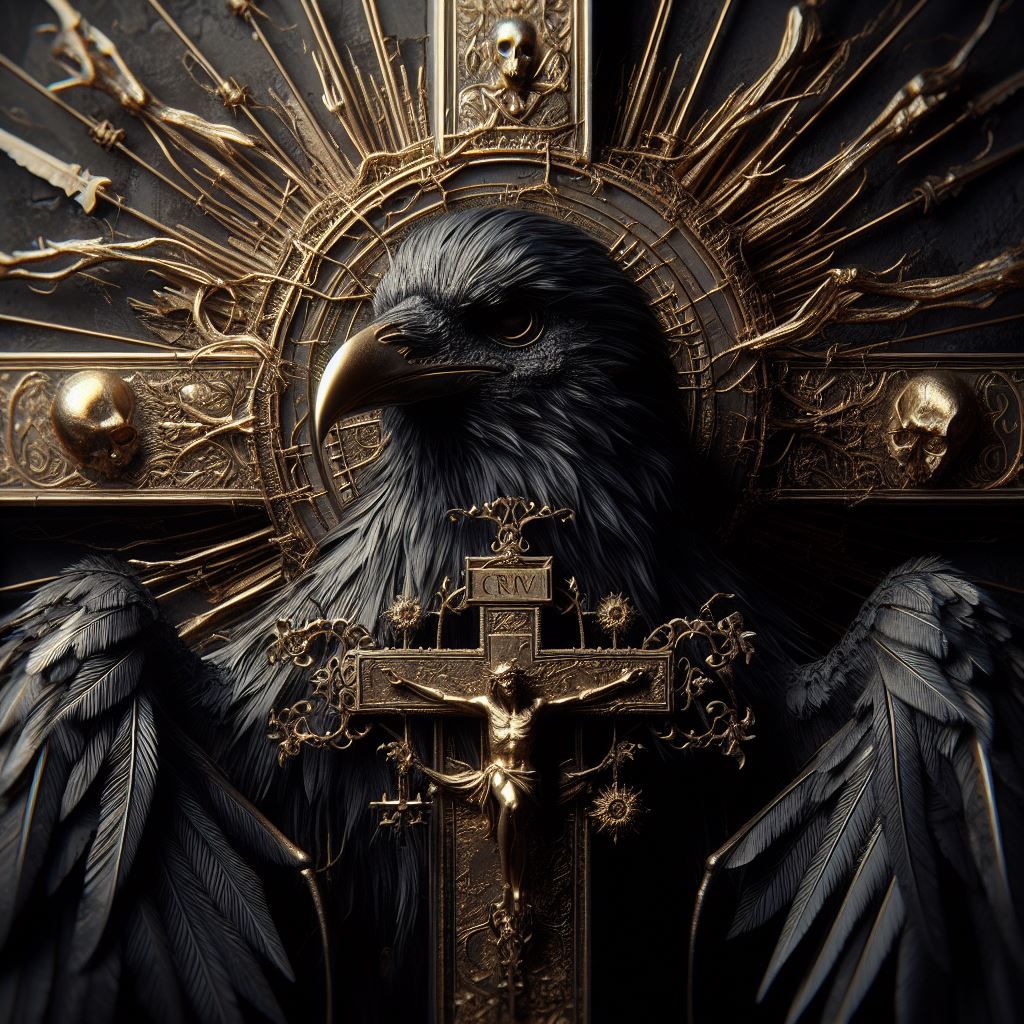 Raven Crucifix
