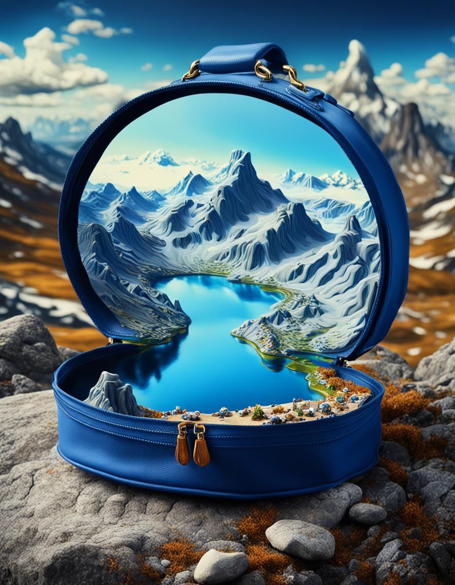 Travelling with mini-landscape in my bag   by @undefined