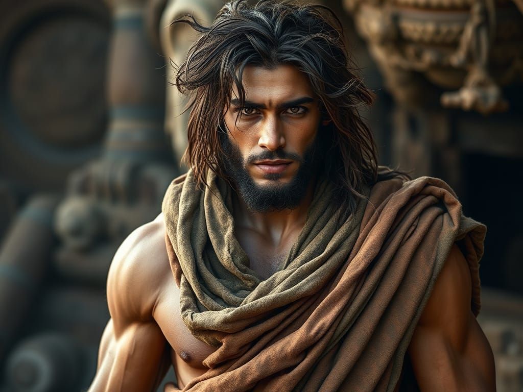 Heroic Warrior in Earthy Splendor