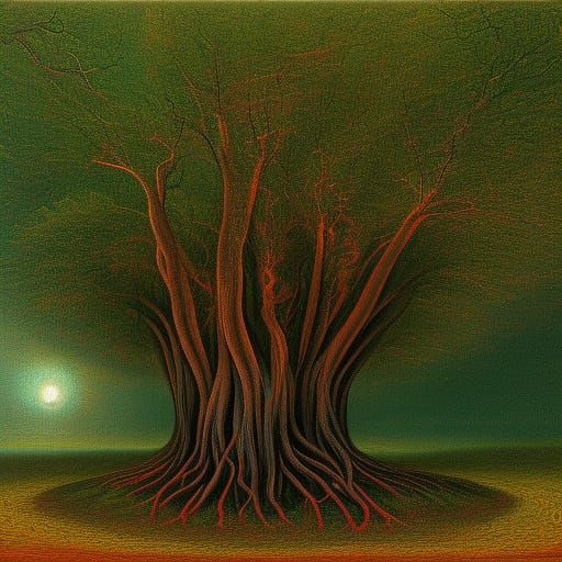 google deepdream trees, roots, veins, arteries, neurons, The...