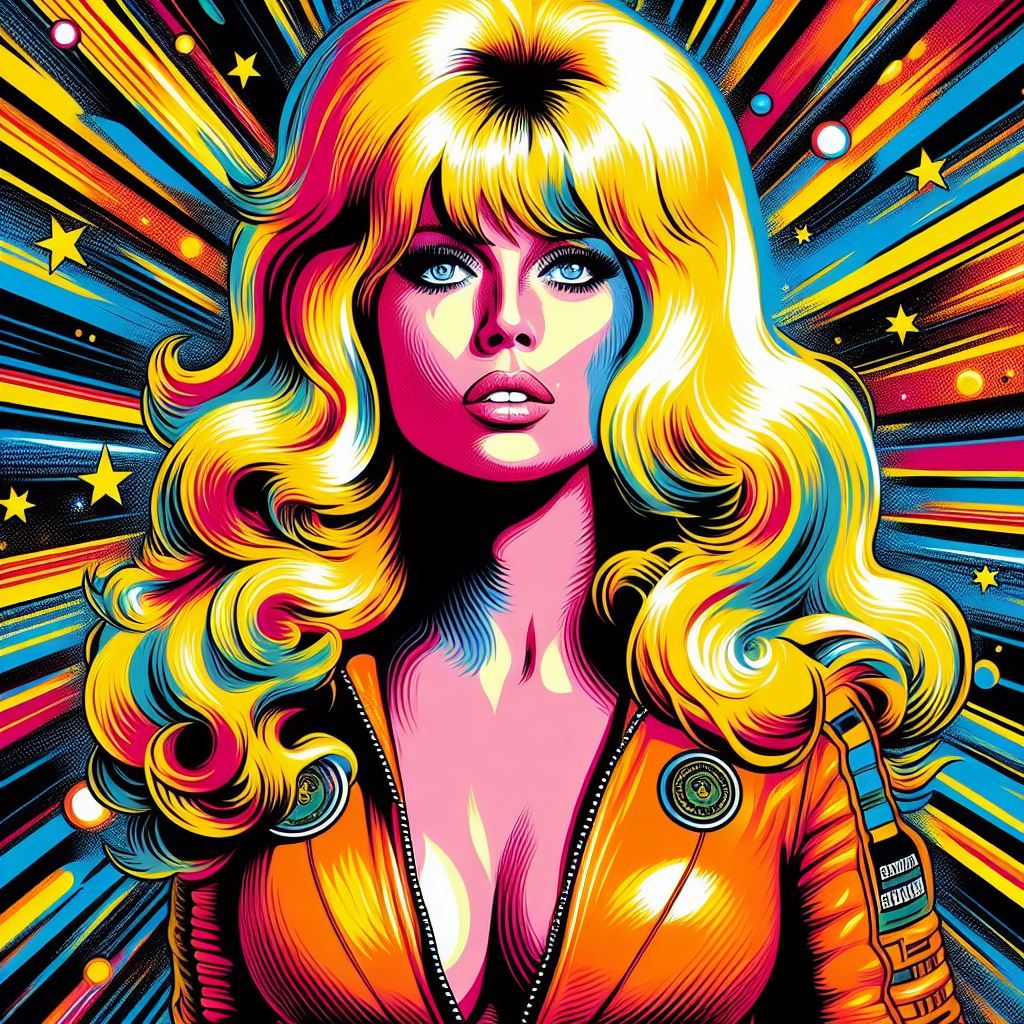 Pop art portrait of Barbarella - AI Generated Artwork - NightCafe Creator