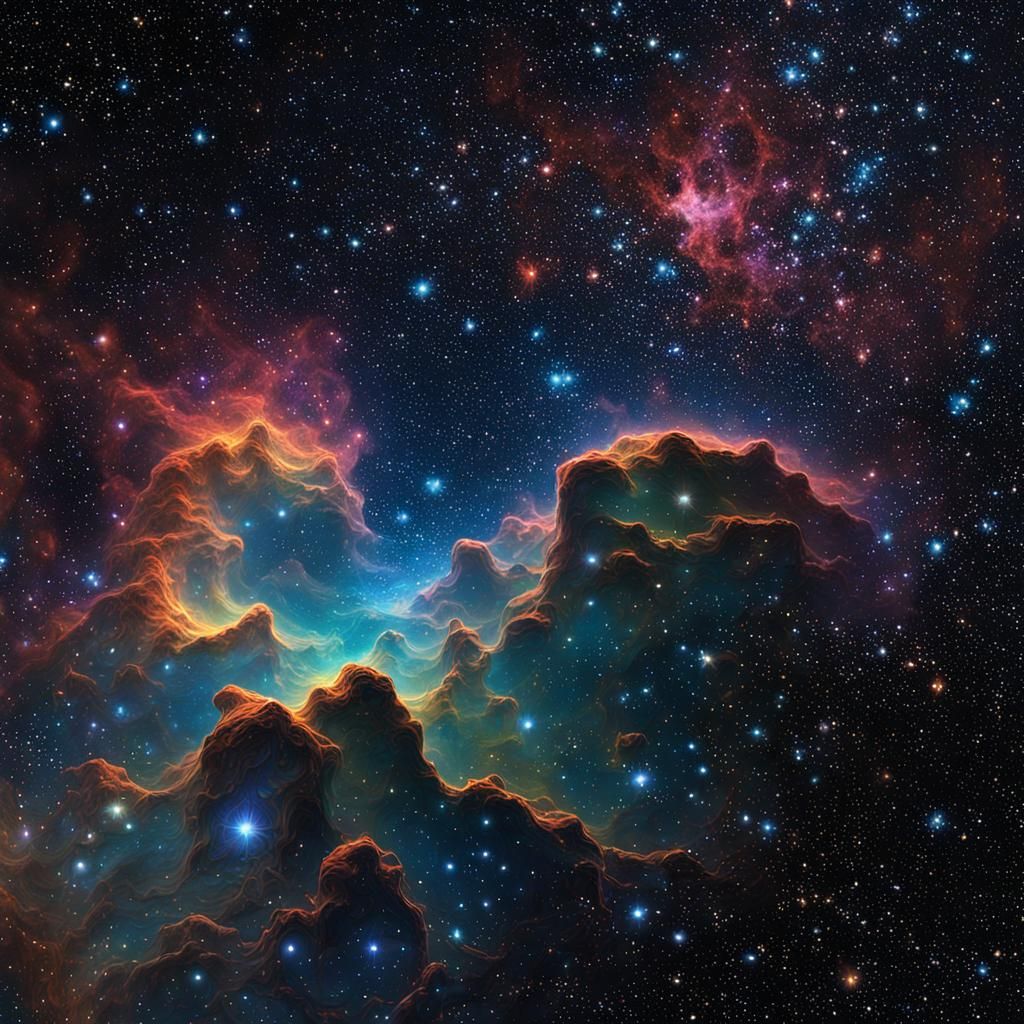 A nebula’s home  by @Tiny Pearl Cat