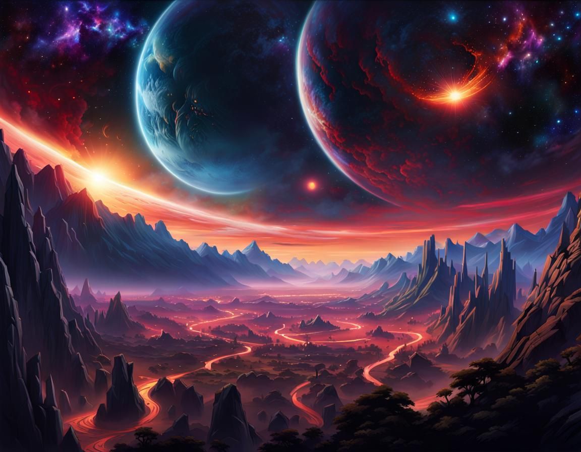 Beautiful Space Infinity Landscape,